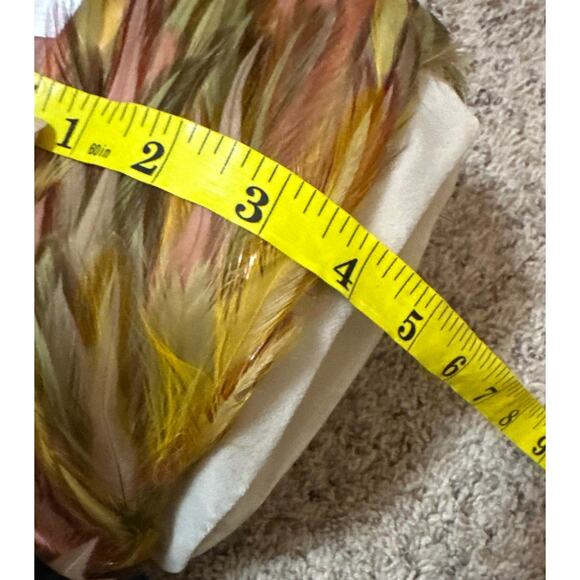 Vintage Evelyn Varon exclusive made in USA feather trim hat - Picture 8 of 9